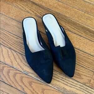 a new day Black Suede Mules